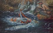 Rupert Bunny Mermaids dancing oil painting